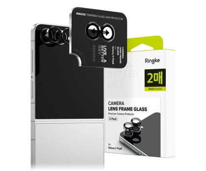 Szkło i folia ochronna Ringke Camera Frame do Galaxy Z Flip 8 Black